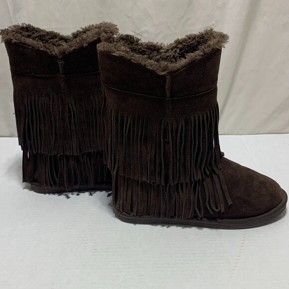 Firefly Womens Brown Suede Fringe Boots Size 9 - Picture 4 of 11